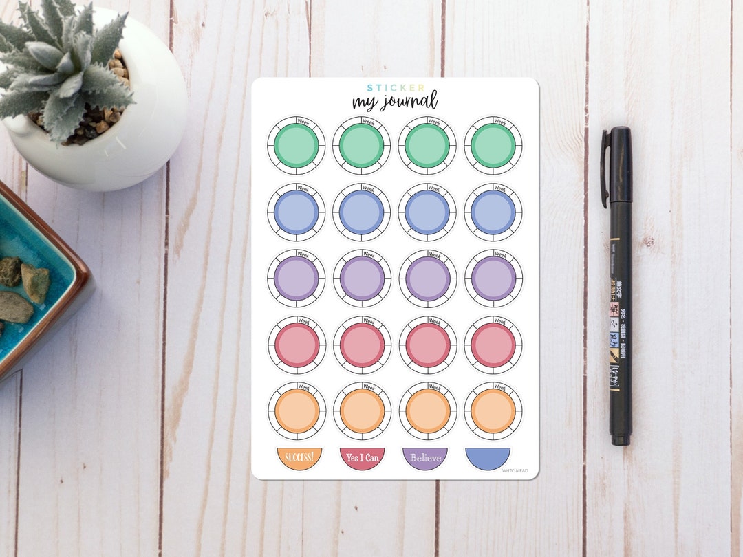 Weekly Habit Trackers - Circles | Meadow | Colorful Habit Tracker ...