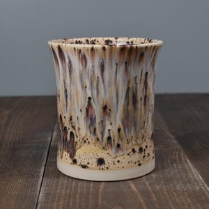 Ceramic Utensil Holder: Kitchen Crock and Cutlery Organizer, 6&quot; Tall