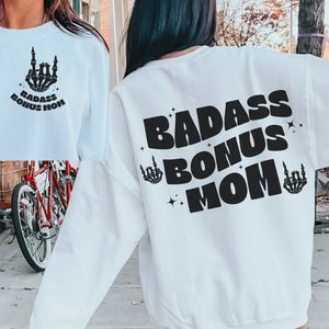 Badass Bonus Mom SVG PNG for Cricut and Silhouette | Sublimation Design | Digital Download | Mom Life | Mother&#39;s Day Gift, Mom Svg