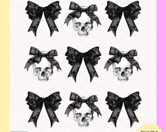 Coqueta oscura Romance oscuro Moda Halloween png Calavera Coqueta Clipart Patrón Lazo negro png Núcleo de bruja gótica png Club social de Halloween png