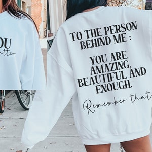You Matter SVG PNG, Aan de persoon achter mij svg, Je bent genoeg, je bent geweldig, je bent mooi, je bent Svg Png, Self Love Svg, Vriendelijkheid Svg