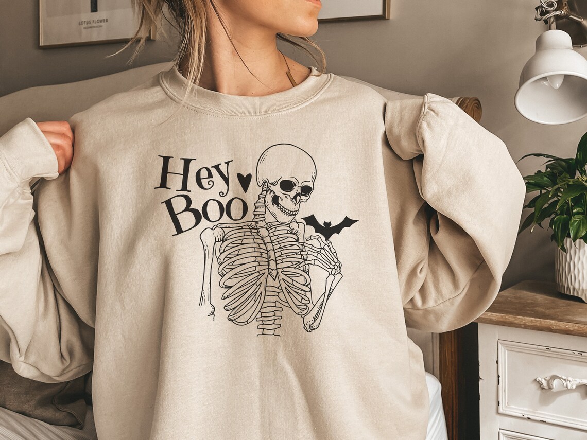 Hey Boo Skeleton Hey Boo Svg Png, Stay Spooky Svg, Skeleton Svg, Bat Svg, Halloween Png ...