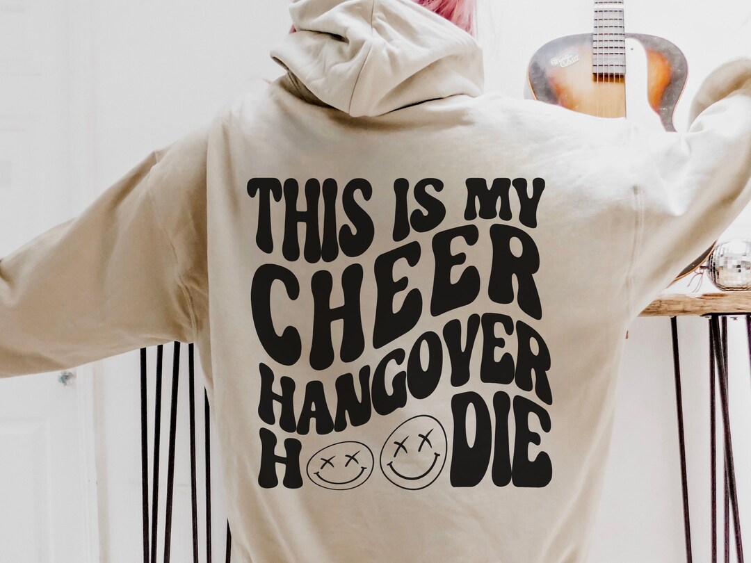 This is My Cheer Hangover Hoodie Svg Png, Funny Svg Design, Wavy Text
