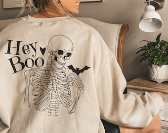 Hey Boo Svg Png, Stay Spooky Svg, Skeleton Svg, Bat Svg, Halloween Png, Funny Halloween svg png, Skeleton Sublimation, Spooky Season
