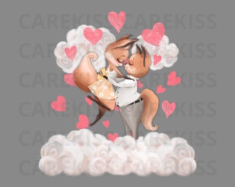 Niedlicher Valentinstag Fuchs PNG, Valentine Sublimation Designs, PNG-Valentinstag Digitales Design Download, Sublimation Designs, My Love for You