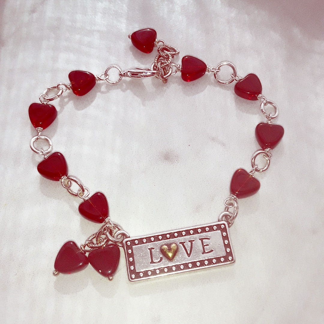 Sterling Silver Love Bracelet Etsy