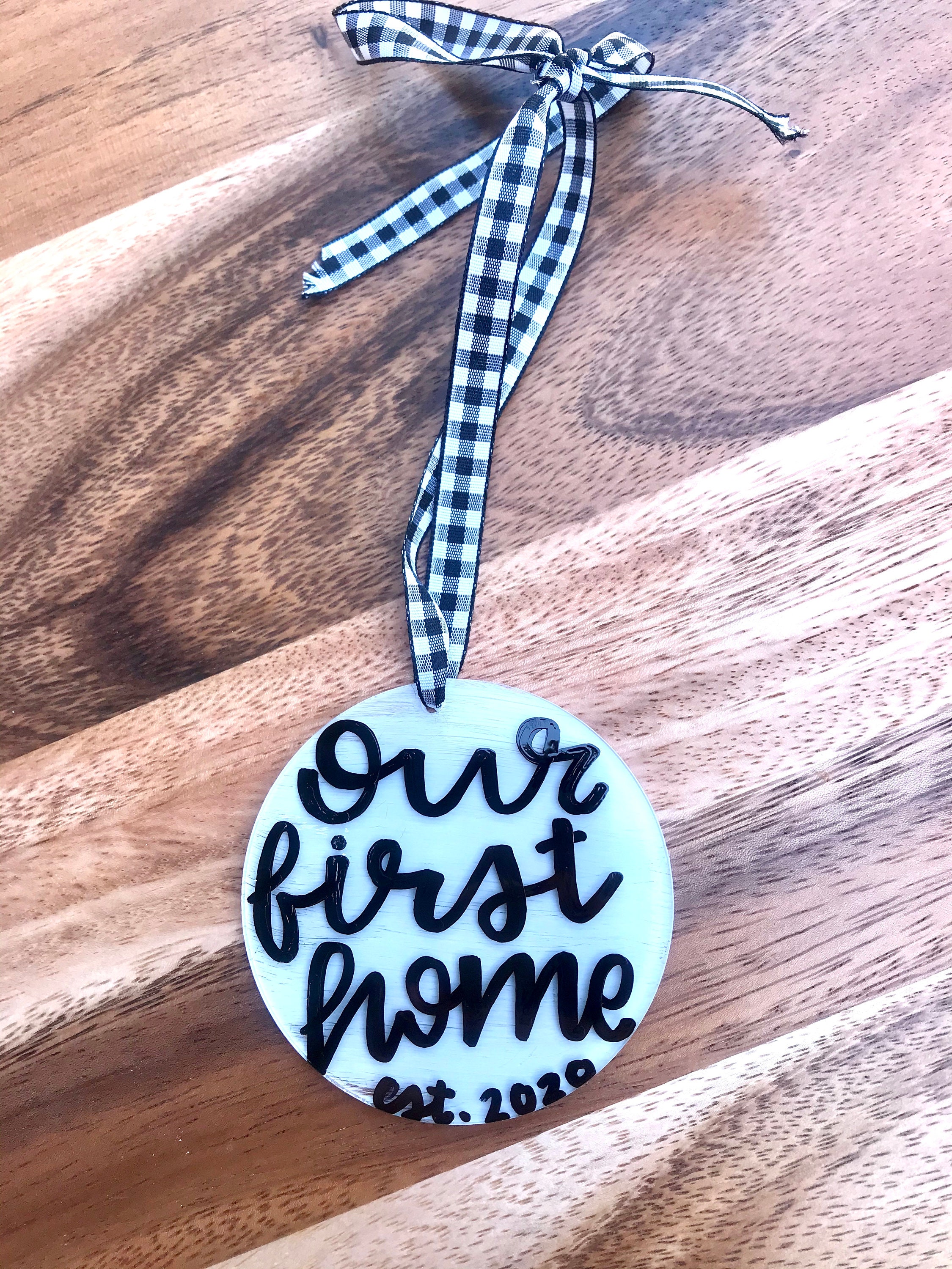 Acrylic Ornament Housewarming Christmas Gift Custom Etsy