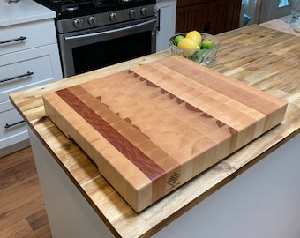 Counter top end grain butcher block, North American yellow birch