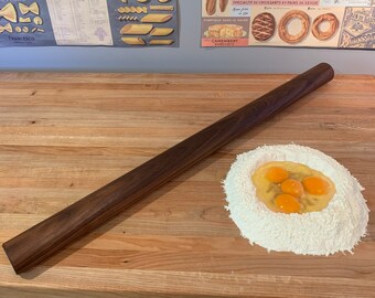 Black walnut Mattarello rolling pin