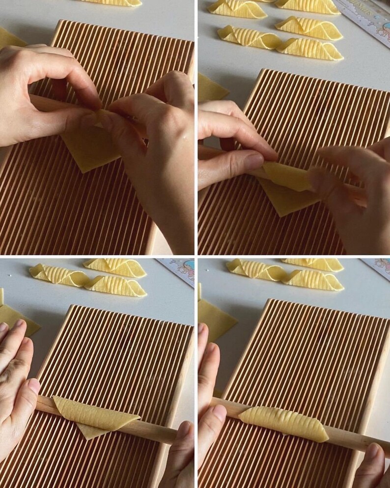 Pasta board set 6pc macaroni trofie gnocchi garganelli image 2