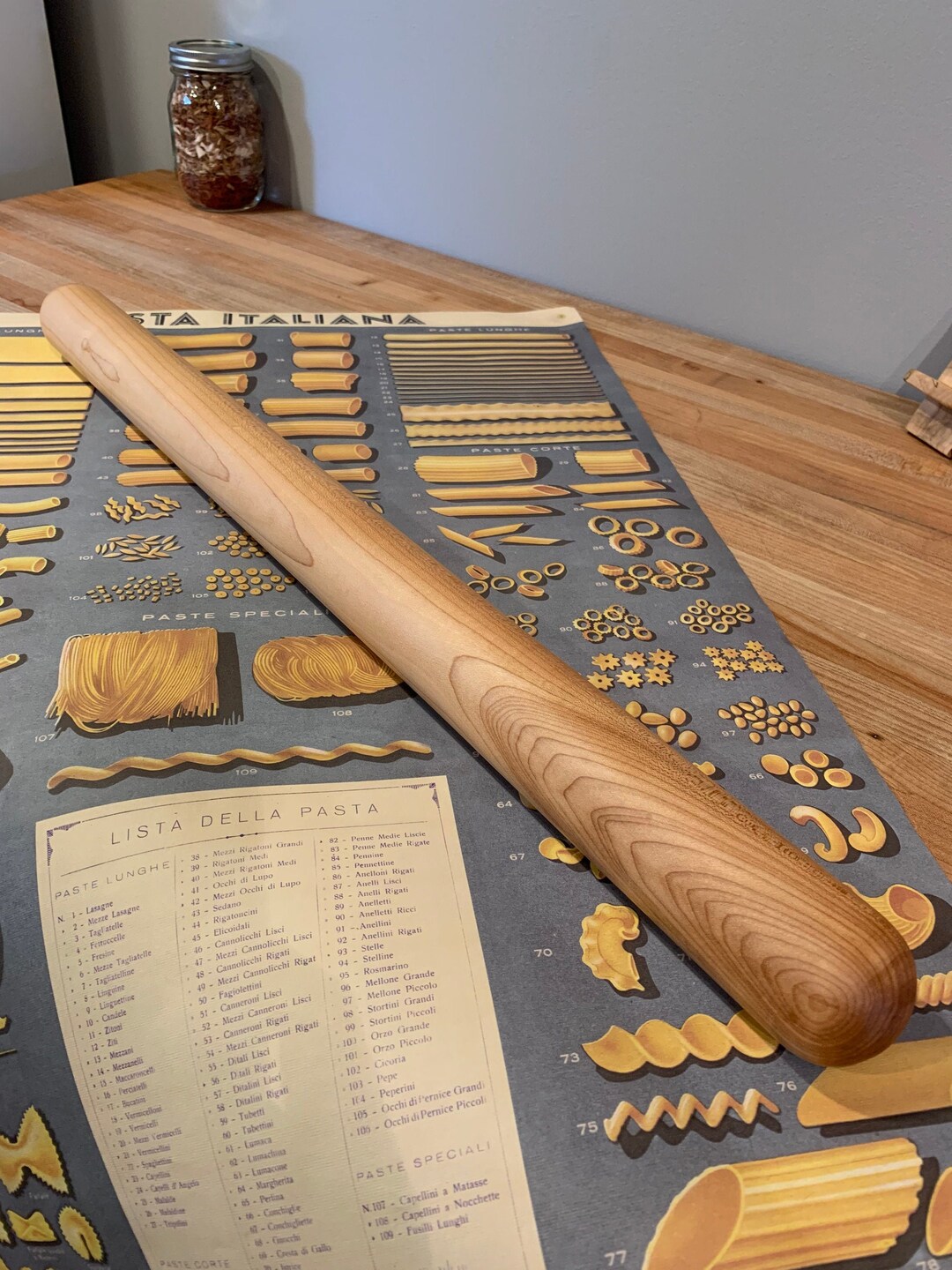 Mattarello Rolling Pin, Rounded Etsy