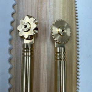 Heirloom brass cutters, decorative pasta & pastry wheels