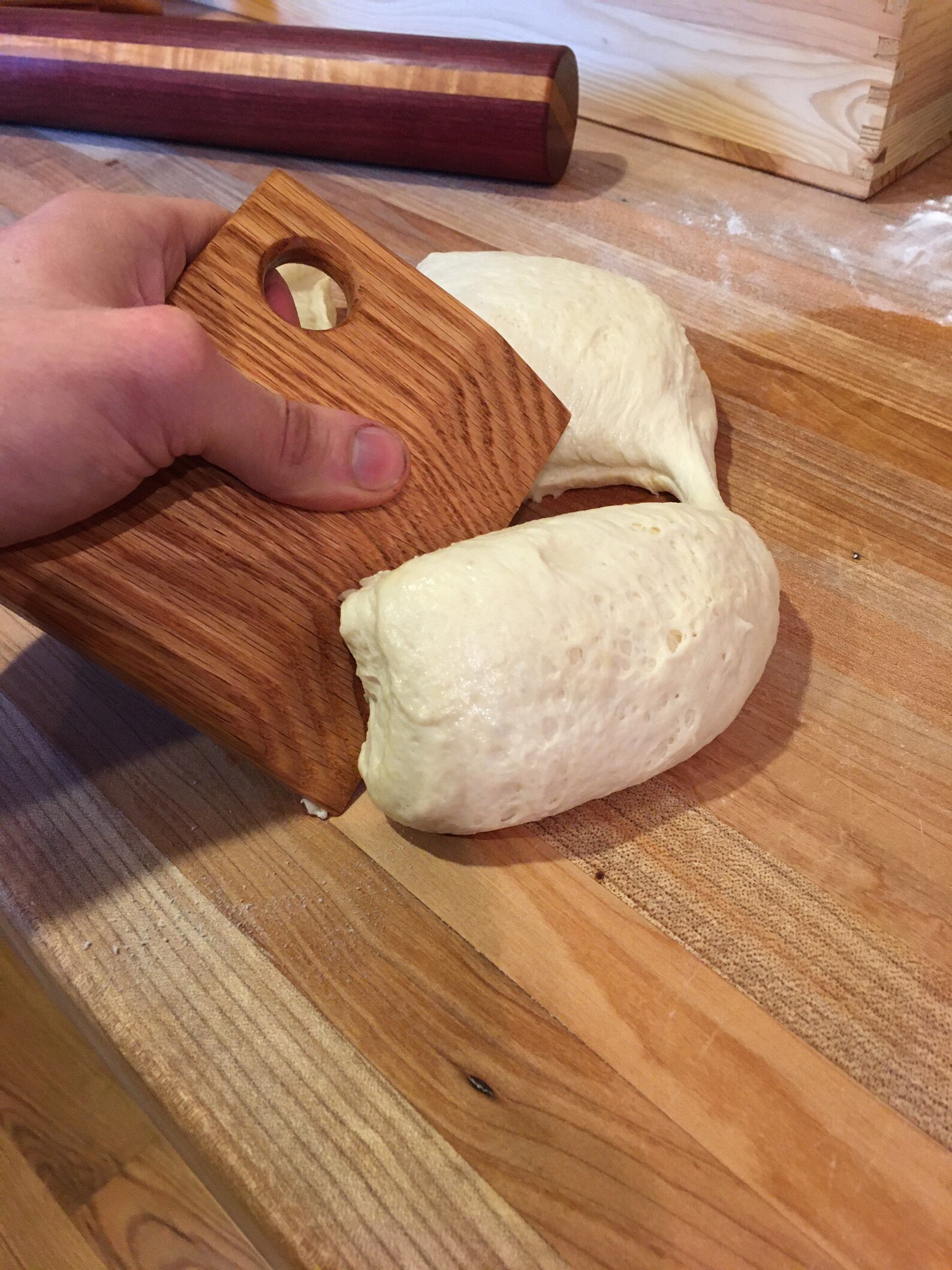 Bread Dough Pastry or Pasta Bench Scraper Wood Etsy