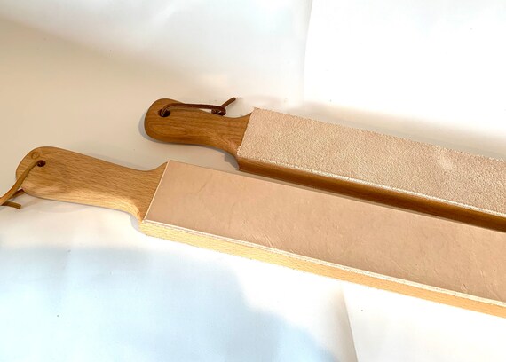 Leather Knife Strop, Double Sided, for Kitchen, Chef Knives, Razors 