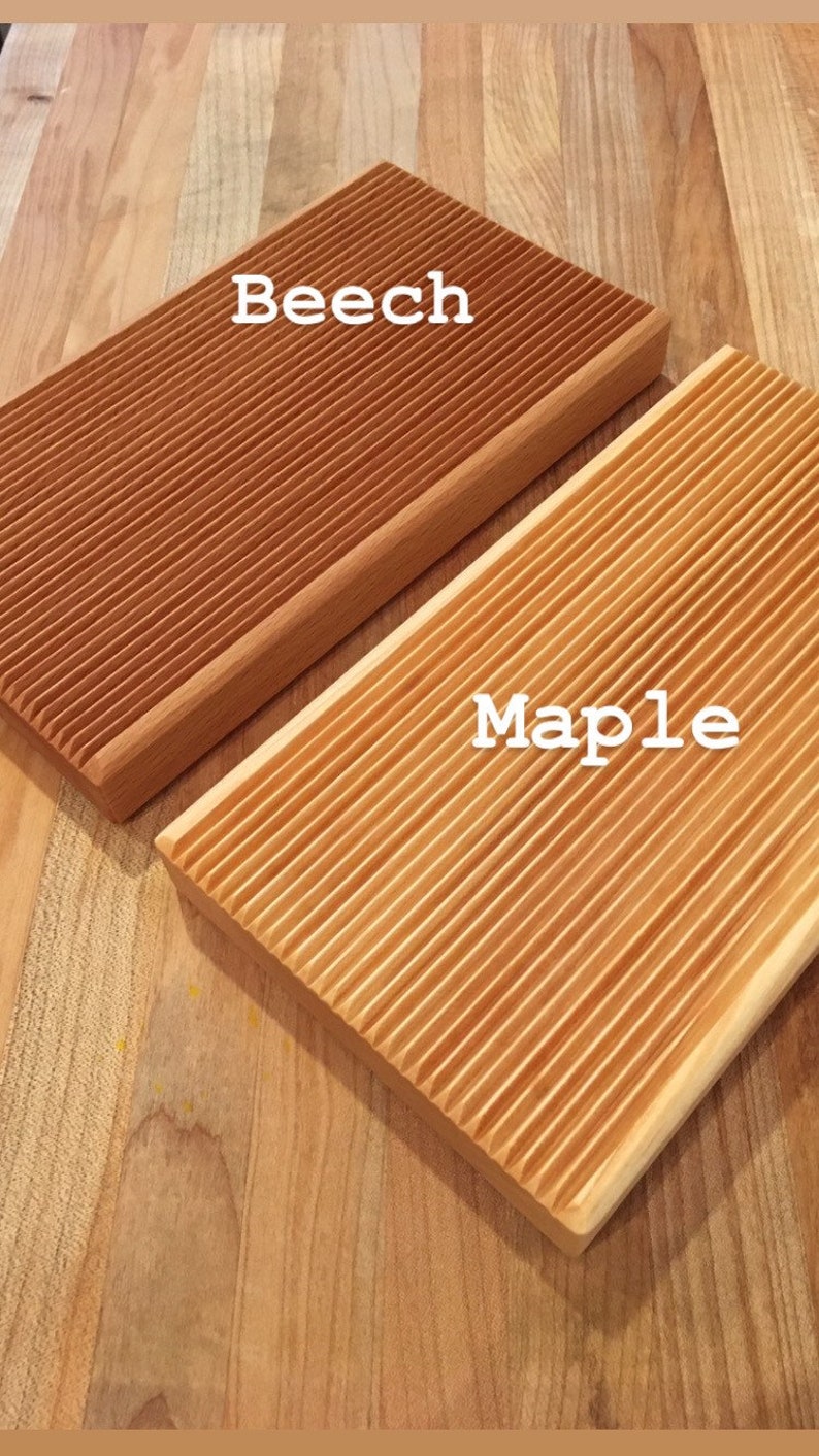 Pasta board set 6pc macaroni trofie gnocchi garganelli Beech