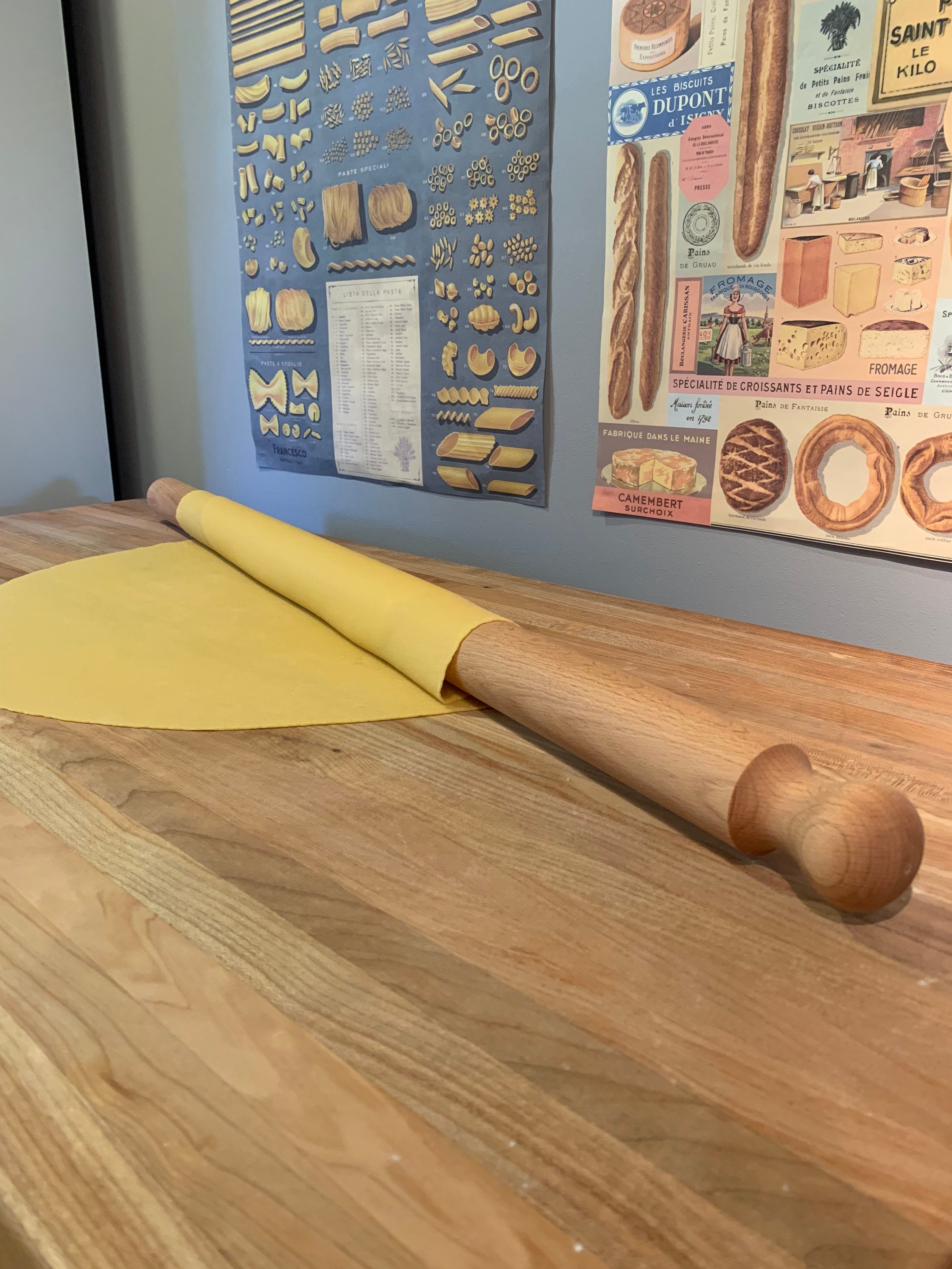 Classic Hand Turned Italian Mattarello Rolling Pin 40 Etsy Canada