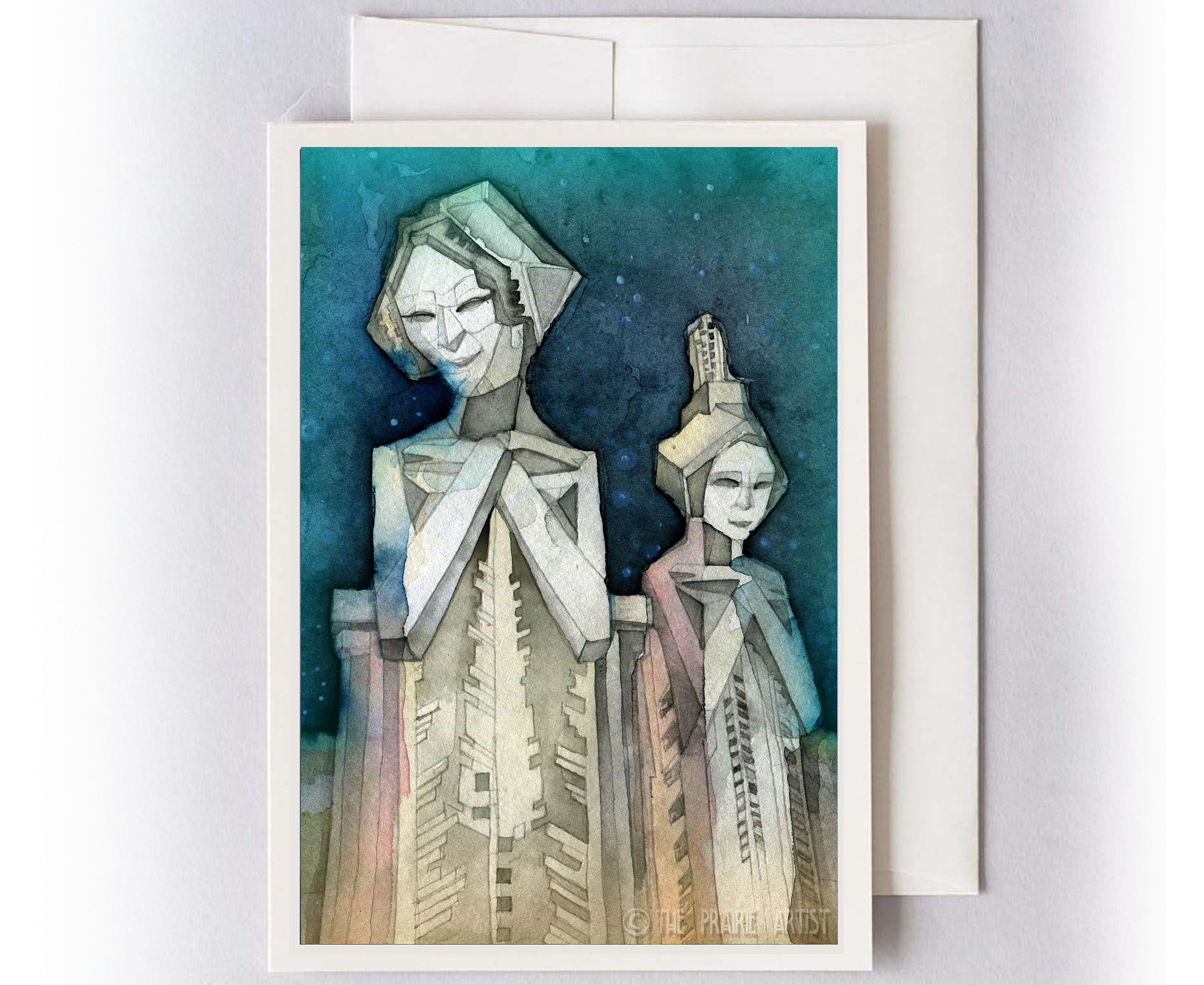 Architectural Sprites Watercolor Note Card, Midway Garden Sprites ...