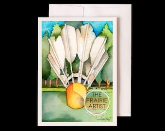 Nelson-Atkins Shuttlecock Watercolor Note Card, Kansas City Art Card, 5x7 Blank Greeting Card, Museum Landmark, KC Keepsake Memento Notecard