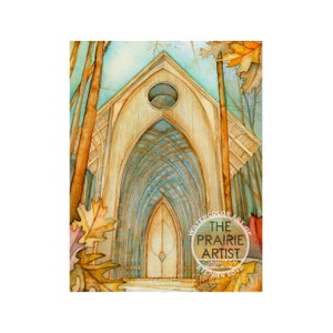 Mildred Cooper Chapel Watercolor Art Print, Bella Vista, Arkansas Glass Chapel, Fay Jones, Wedding Gift, Bride Gift, Architectural Print