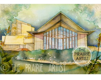 Danforth Chapel Fine Art Watercolor Print, Florida Southern Wright Architecture, Graduation Retirement Alumni Gift Artwork