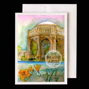 Palace of Arts Watercolor Card, Wedding Card, Invitation, Thank You, San Francisco, Bernard Maybeck, Wedding Shower, Landmark Architecture