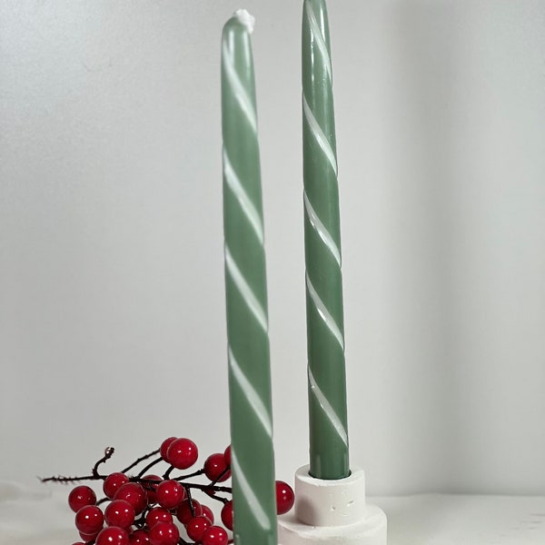 Christmas Taper Candles, Hand Painted Taper Candle,Beeswax Taper Candles,Home Decor,New Year Dinner Table ,Christmas Gifts