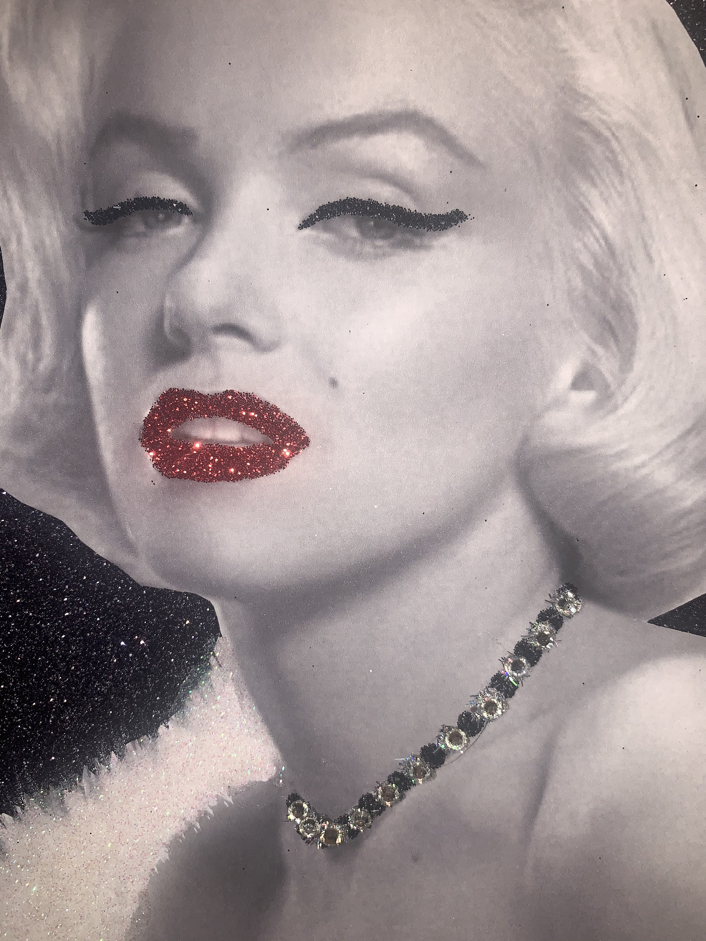 Marilyn Monroe Glitter Picture Wall Art Crystal Rhinestone Etsy