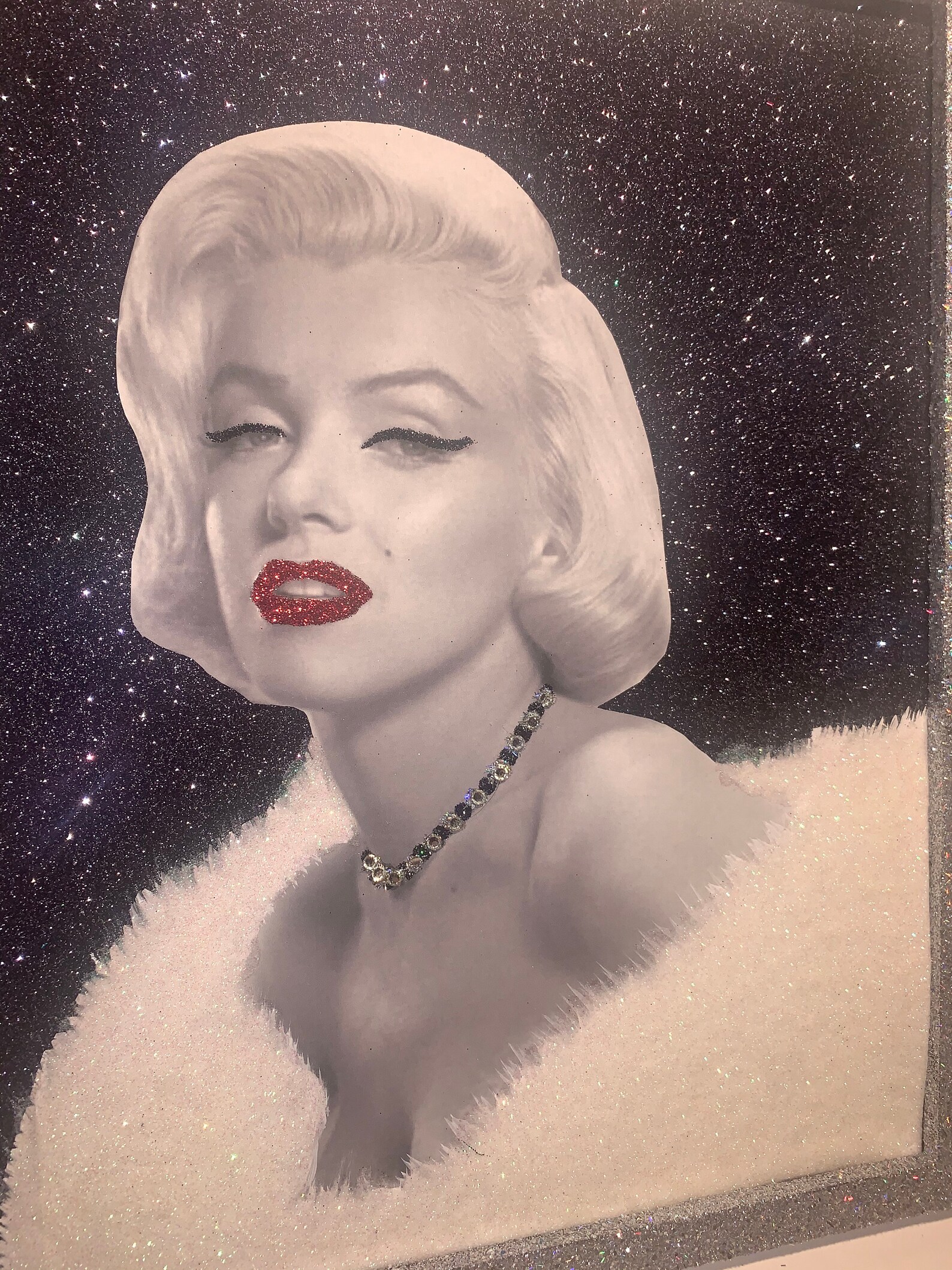 Marilyn Monroe Glitter Picture Wall Art Crystal Rhinestone Etsy