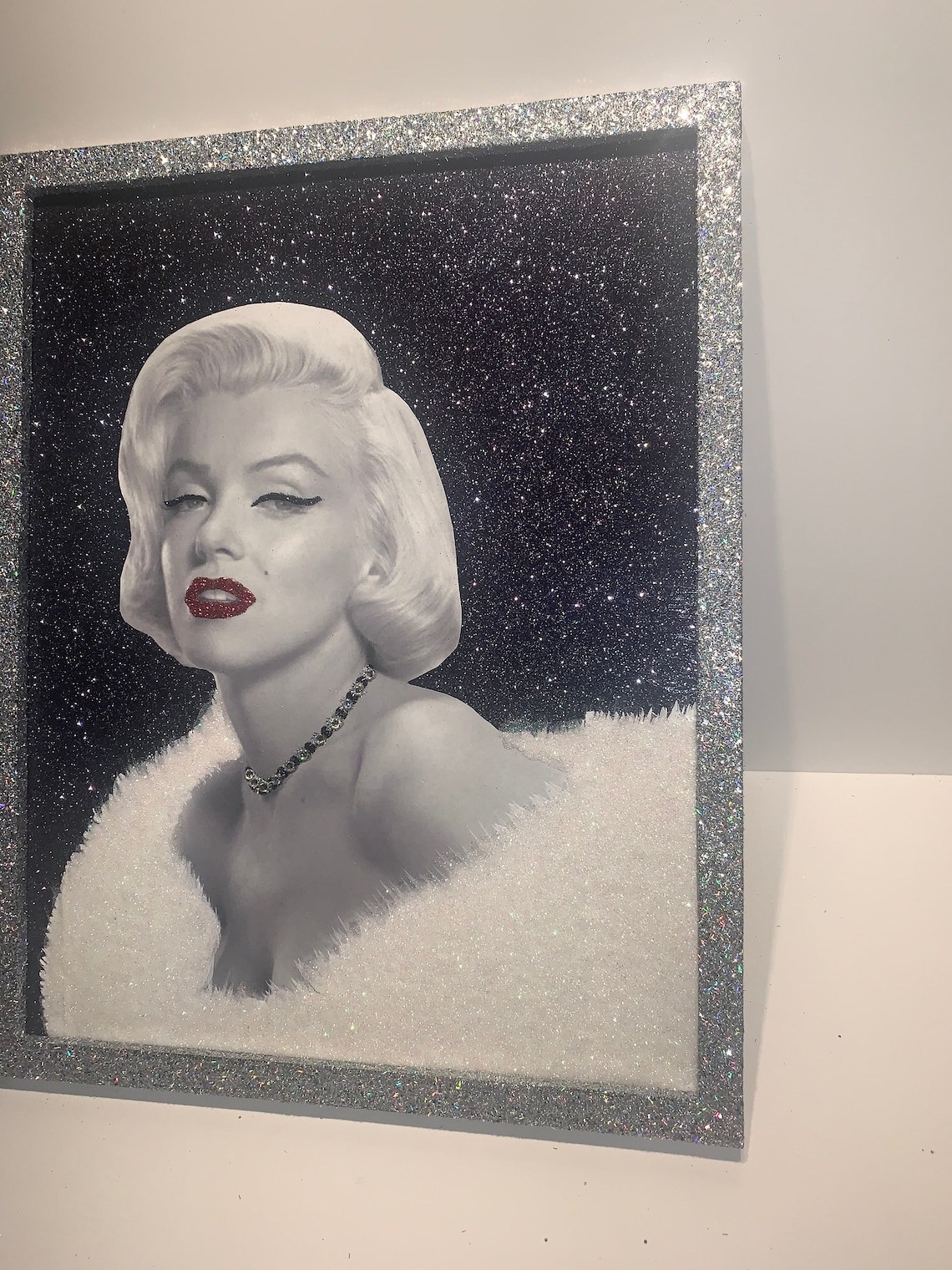 Marilyn Monroe Glitter Picture Wall Art Crystal Rhinestone Etsy