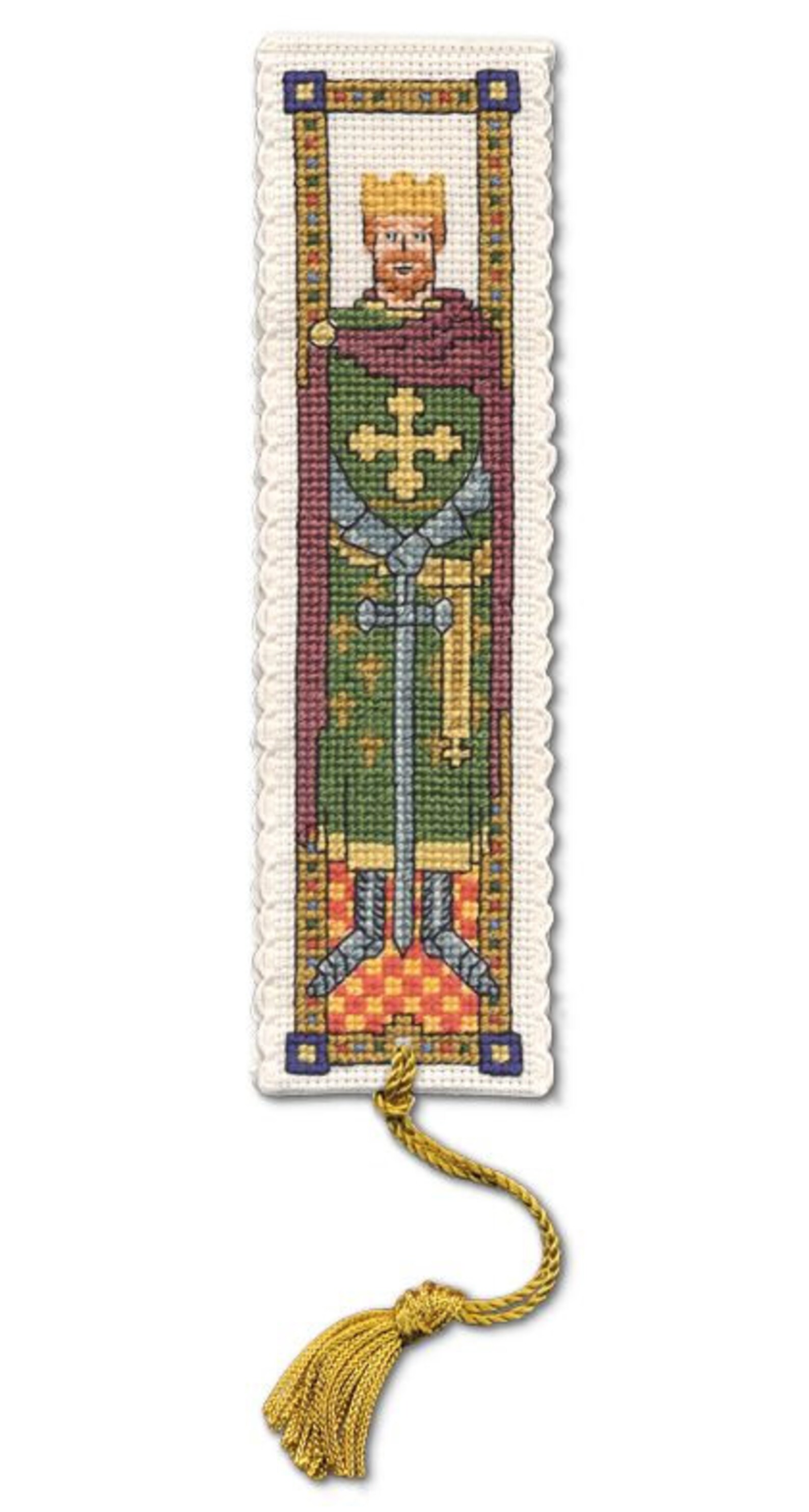 Medieval King Counted Cross Stitch Bookmark Kit | Etsy