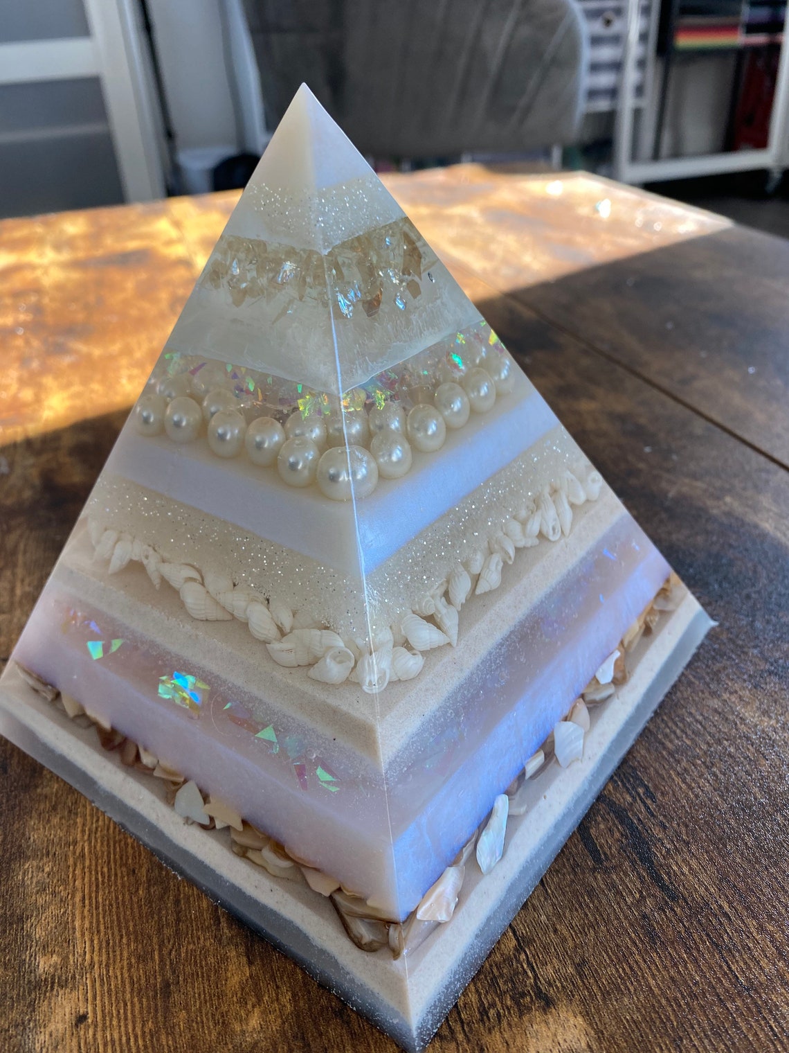 Layered Resin Pyramid Light large Etsy