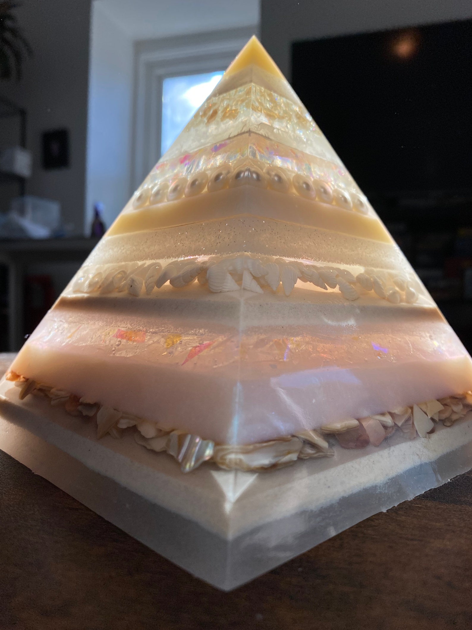 Layered Resin Pyramid Light large Etsy
