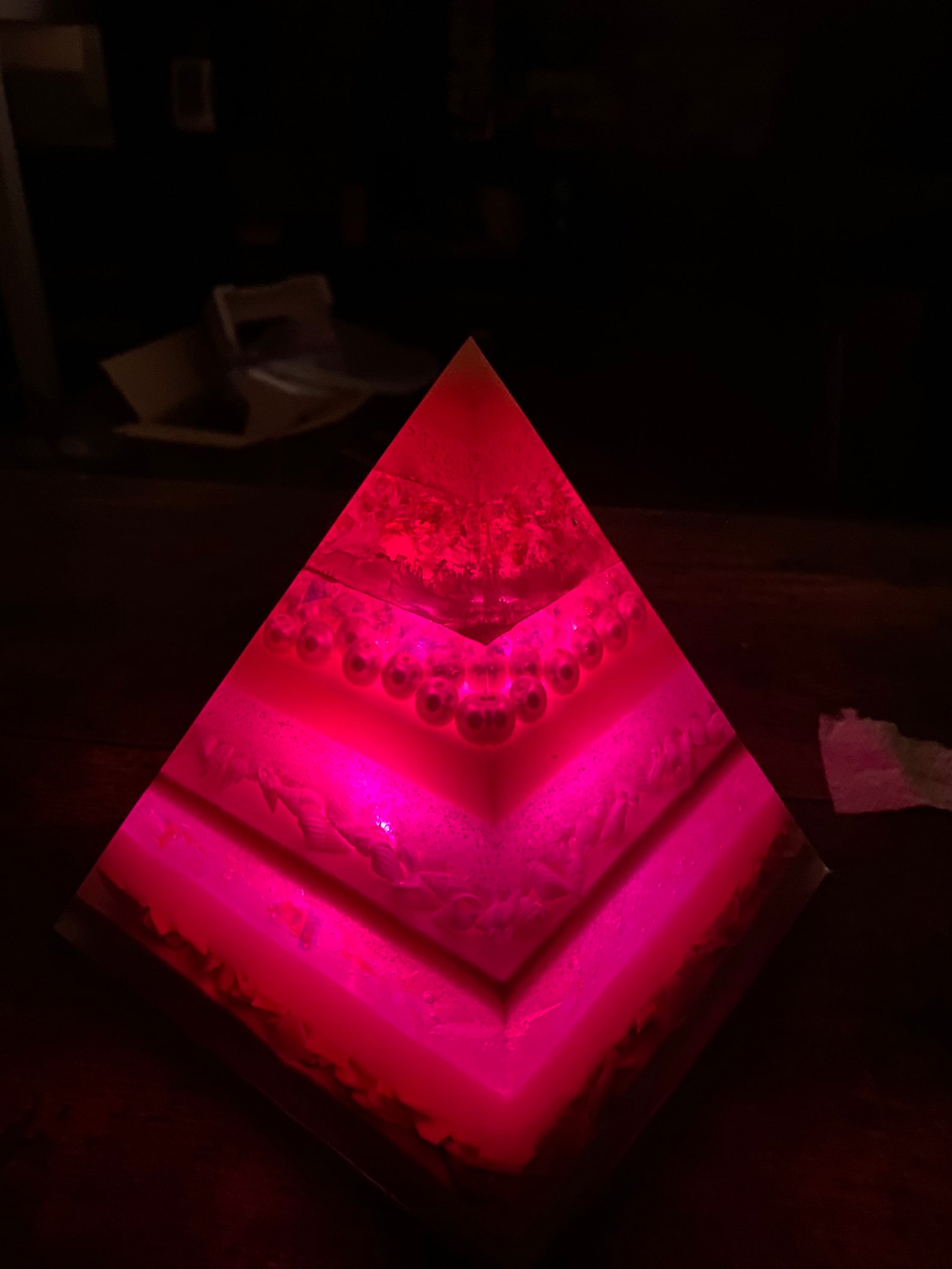 Layered Resin Pyramid Light large Etsy