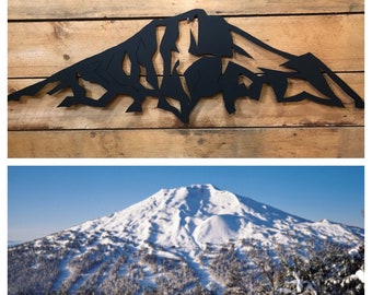 Mount Bachelor, Hand Cut Metal Wall Art