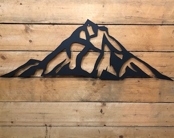 Mount Hood, Hand Cut Metal Wall Art