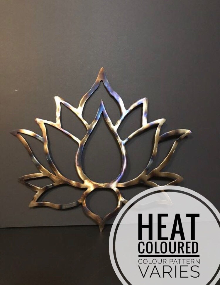 Lotus Flower Metal Wall Art Etsy