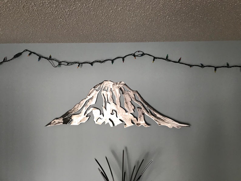 Mount Rainier Washington State Hand Cut Metal Wall Art Etsy