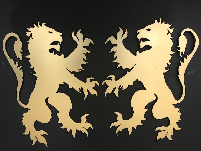 Rampant Lion Metal Wall Art single Etsy