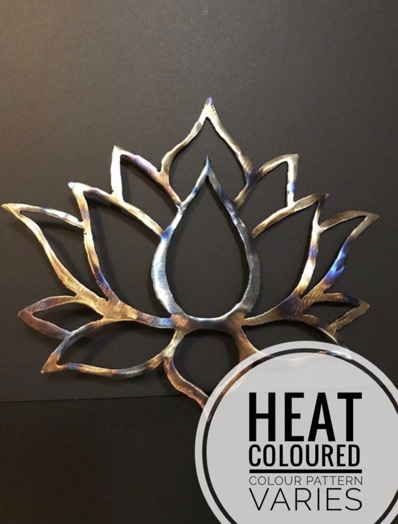 Lotus Flower Metal Wall Art Etsy UK
