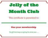 National Lampoon 39 s Christmas Vacation Jelly Of The Month Club Certificate DIGITAL DOWNLOAD