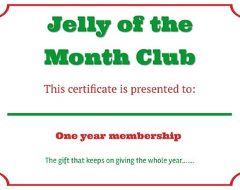 Christmas Vacation Jelly Of The Month Club Quote Jelly Month Club | Etsy