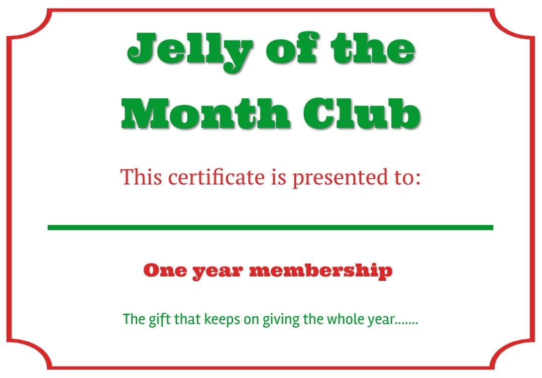 Christmas Vacation Jelly Of The Month Club Award Die-cut Magnet
