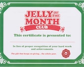National Lampoon 39 s Christmas Vacation Jelly Of The Month Club Certificate 8.5X11 SIZE