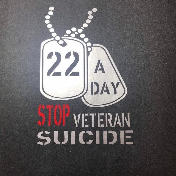 Veteran suicide awareness decal