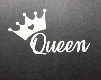 Queen Crown Decal: Multiple Colors, Clean Design