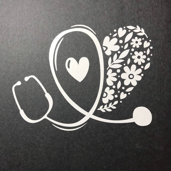 Stethoscope Decal Etsy