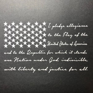 Pledge of allegiance flag decal