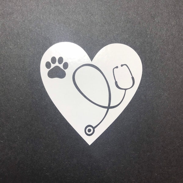 Vet Tech Car Window Decals Etsy