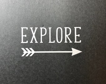 Explore Decal: Arrow Design, State Option (4x2)