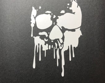 Dripping Skull Decal: Car Window Sticker